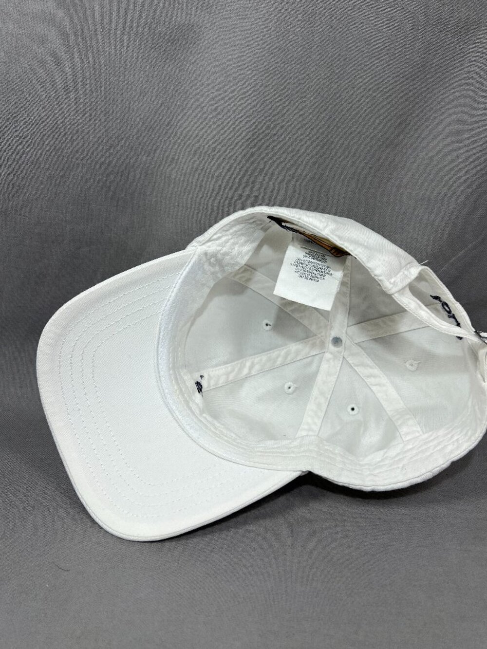 Polo Ralph Lauren Strapback Hat Adjustable White Navy Pony Dad Youth Kids 8-20 - Picture 15 of 16